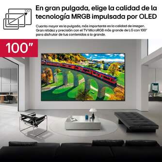 TV LG 100%%%quot; 100MRGB96B6 UHD MICRORGB A11 165HZ W26