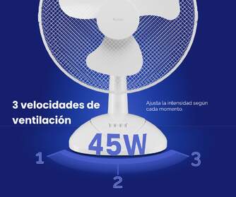 VENTILADOR SOBREMESA ARTICA AVS45W16B 45W 40CM BCO