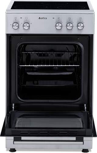 Cocina Eléctrica Artica AKVI5055X - Vitrocerámica 3 Zonas, 50x55cm, Horno 5 Funciones, 48 L