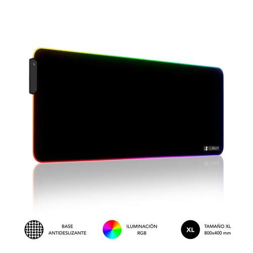 Alfombrilla Subblim Premium LED Gaming - RGB, 800x300 cm, Negro