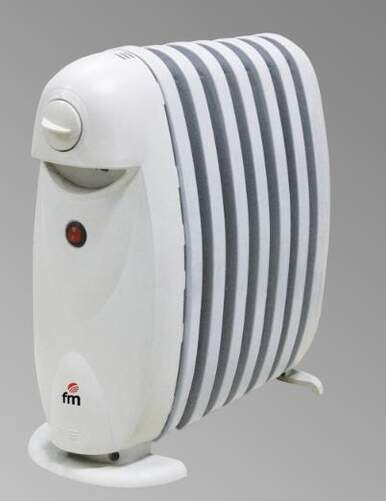 Radiador Aceite FM R7 Mini - 700W, 7 Elementos, Termostato Seguridad, Regulable