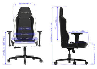 SILLA GAMING VERTAGEAR SL3800 HYGENNX NEGRA/BLANCA
