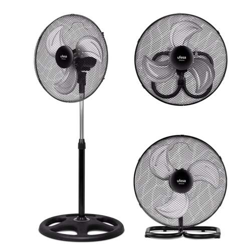 Ventilador Pie Ufesa Ottawa - 70W, Diámetro 45cm, Oscilante, 3 Velocidades