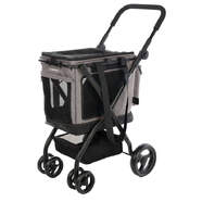 Carro-Compra Carlett Cube P Ice Mascotas - Hasta 25 kg, Gris