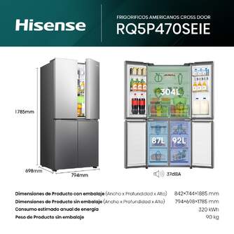 FRI. HISENSE RQ5P470SEIE 179x80x70 4P NF INOX
