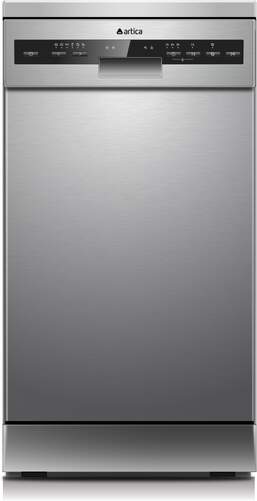 Lavavajillas Artica WASHLINE45EI - 10 Servicios, 6 Programas, Clase E, 45 cm, 49 dB, Inox