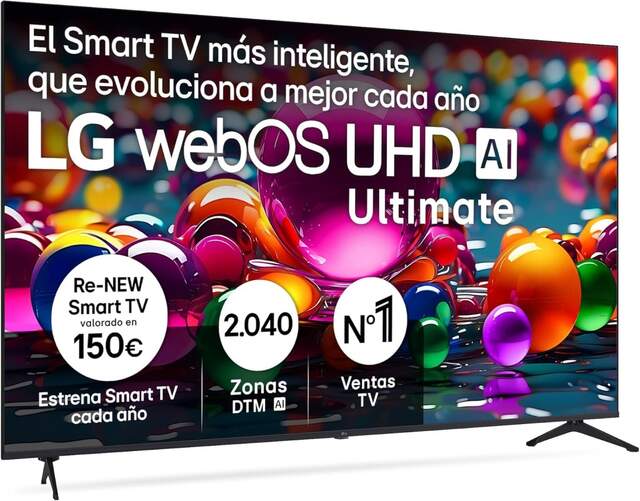 TV LG 75" LED 75UA75006LA - 4K Ultra HD, Smart TV WebOS 2025, 20W con Dolby Digital, HDR10 y HLG