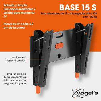 SOPORTE TV VOGEL%%%#39;S BASE15S INCL 19%%%quot;-43%%%quot; 20KG