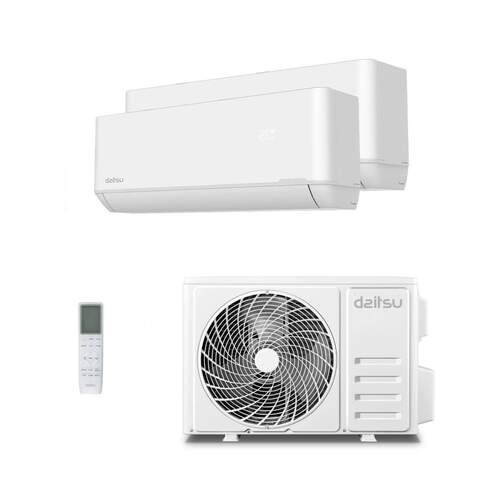 Aire Acondicionado Multi Kit Daitsu 2x1 DSM912KDTUE18(ASD9+ASD12) - Clase A++ / A+, R32, Blanco