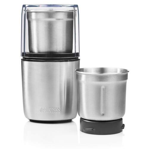 Picadora Princess 221040 - 2 Recipientes, 200 W, Molinillo, Inox