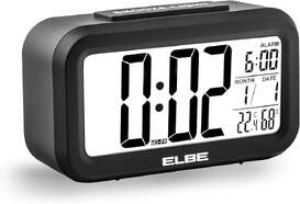 Reloj Despertador Elbe RD668N - Term&oacute;metro, funci&oacute;n Snooze, retroiluminaci&oacute;n, calendario