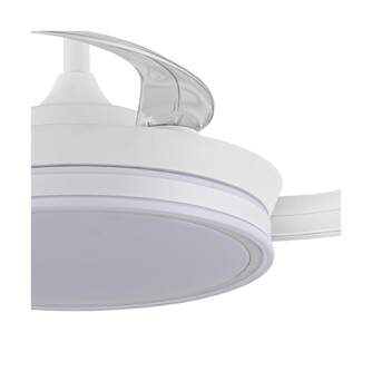 VENTILADOR TECHO CRISTAL NIGHT ECO MINI RETRAC WH