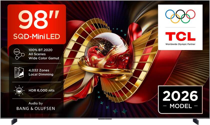 TV TCL 98" QD-MiniLED 98C8L - 4K Ultra HD, Google TV, 144 Hz, Dolby Atmos, HDR10