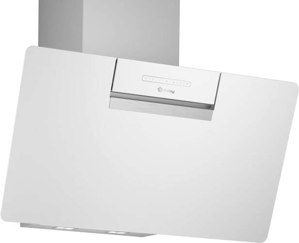 Campana extractora Balay 3BC587GBH - 80 cm, Extracción máx 768m3/h, Iluminación LED, Cristal Blanco