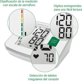TENSIOMETRO MEDISANA BRAZO BU512 2X90MEM. ARRITMIAS