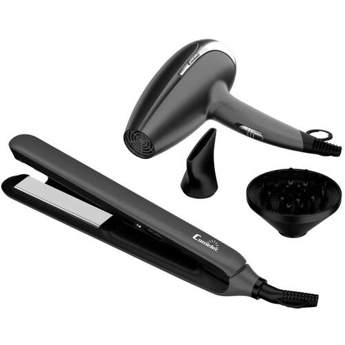 Secador Comelec HD7125 con Accesorios + Regalo Plancha - 2200 W, Boquilla Concentradora y Difusor