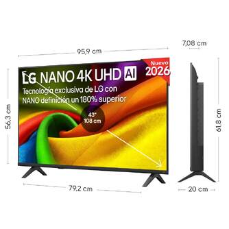 TV LG 43%%%quot; 43NU8E0B3LA UHD NANO A7 WEBOS26 HDR10PRO