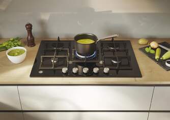 ENCIM. HOOVER HVG74WC3B 5F 75CM GAS CR NEGRO