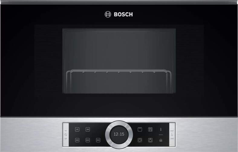 Microondas Integrable Bosch BEL634GS1 - 900W+Grill, 21 Litros, 5 Potencias, Sin Plato, 10 Programas