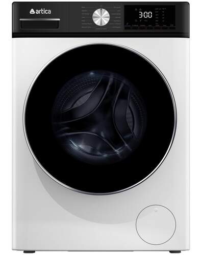 Lavadora Artica AL91400AFN- Clase A, 9 kg, 1400 rpm, Vapor, Display LED, Blanca negra