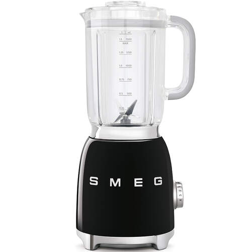 Batidora Vaso Smeg BLF01BLEU Negra - 800W, 1.5 Litros, 4 Velocidades, 3 Programas, Picahielo