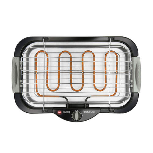 Barbacoa Taurus Maxims - 2400 W, 41x24 cm, Negro