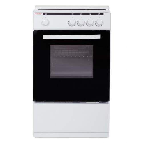 Cocina de gas Butano Telefunken TLK5040GW - Placa 4 quemadores, Horno a gas, Cubierta de protecci&oacute;n