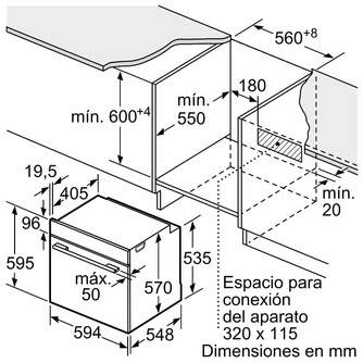 Horno Balay 3HB4330X0 | A, 60cm, 7 Funciones, Autolimpieza Aqualisis