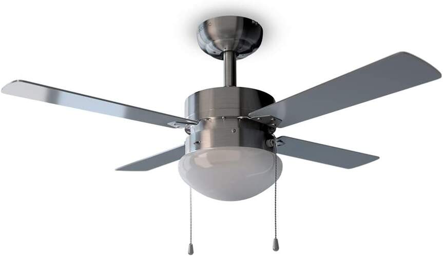Ventilador Techo Cecotec EnergySilence Aero 450 - 50W, Aspas 106cm, LED, 3 Velocidades, Acero