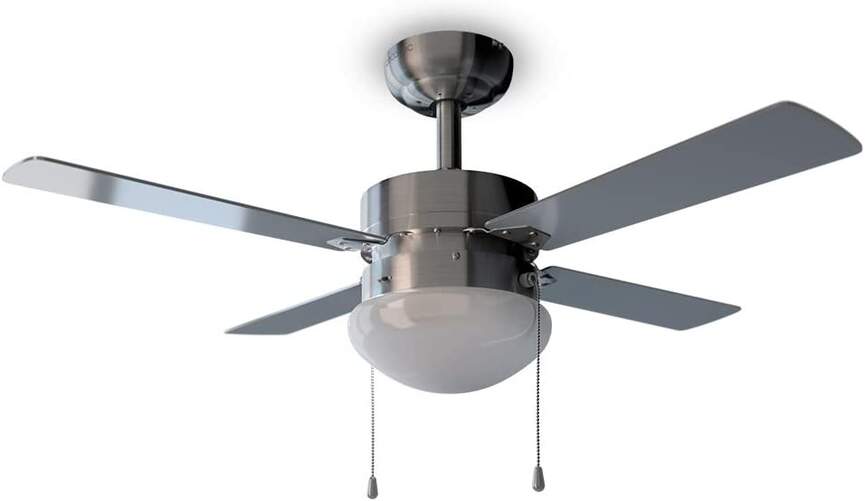 Ventilador Techo Cecotec EnergySilence Aero 450 - 50W, Aspas 106cm, LED, 3 Velocidades, Acero