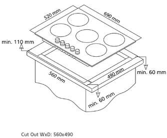 ENCIM. ARTICA AXG7050 5F INOX 70cm FORJA WOK