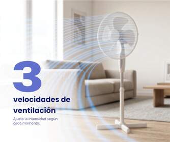 VENTILADOR PIE ARTICA AVP45W16B 45W 40 CM BCO