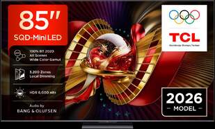 TV TCL 85" SQDMINILED 85C8L - UHD, GOOGLETV, 144 Hz, B&O