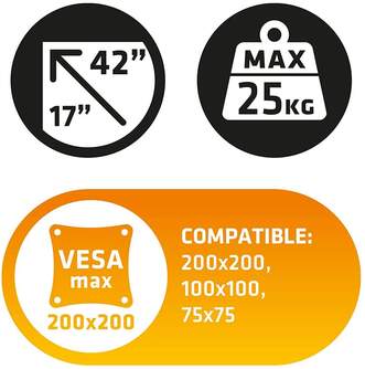 SOPORTE TV ENGEL AC0591E EXTENSIBLE 17%%%quot;-42%%%quot; 25KG