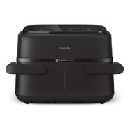 Freidora Aire Philips NA150/00 - 7,1 L, 2450 W, 2 Cestas, Negro