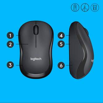 RATON OPTICO LOGITECH M220 SILENT WIRELESS NEGRO