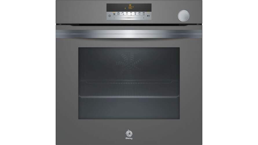 Horno Vapor Balay 3HA5378A1 . Clase A, 14 Funciones, AutoChef, Aqualisis, Raíles Comfort, Gris