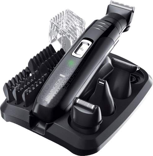Barbero Remington PG6130 Groomkit Multifunción - Autonomía 40 min, 5 Peines Fijos, Negro