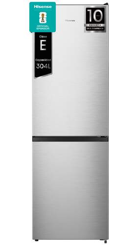 Frigor&iacute;fico Combi Hisense RB390N4ACE - Clase E, 186x60 cm, 304 L, NoFrost Multi-Air Flow, Inox