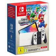 Nintendo Switch (versi&oacute;n OLED) Blanca + Super Mario Bros.Wonder + 12 meses NSO