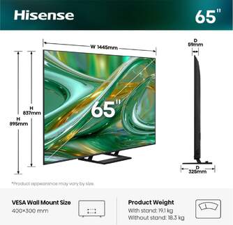 TV HISENSE 65%%%quot; 65E8S UHD MINILED SMART TV 144HZ