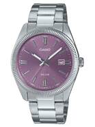 Reloj Casio Collection Hombre MTP-1302PD-6AVEF - Esfera anal&oacute;gica rosa, carcasa y correa plateadas