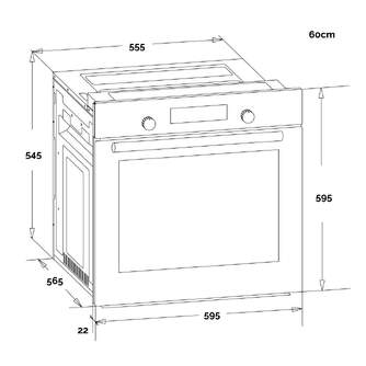 HORNO ARTICA AHB82281BK MF 80L DISP CRI.NEGRO