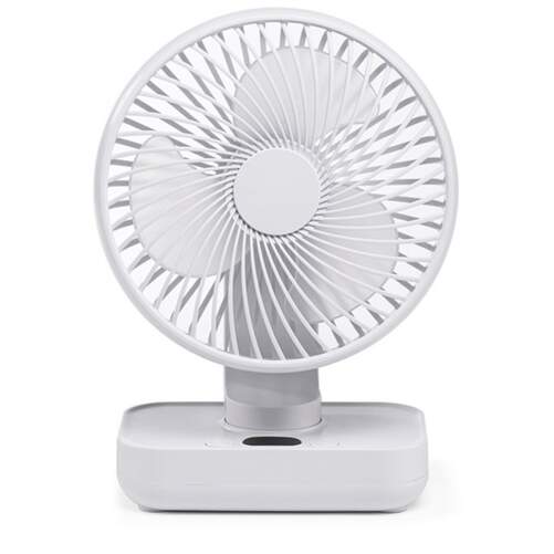 Ventilador de sobremesa Cristal Minifan  Blanco - Bater&iacute;a 3600mAh, Duraci&oacute;n aprox. 5h, 4 velocidades