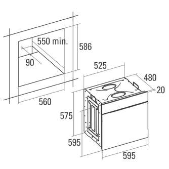 HORNO CATA CM760ASBK 32307 NEGRO FONDO 50CM