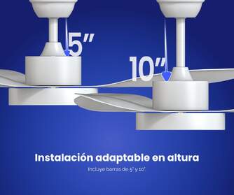 VENTILADOR TECHO ARTICA AVTECH36B BCO 36W 119 CM