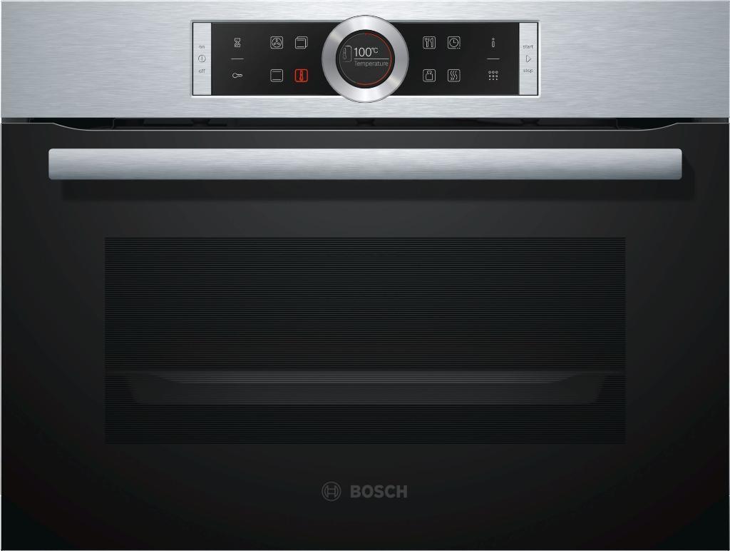 Horno pirolítico compacto Bosch CBG675BS3 - A+, 10 Recetas programadas