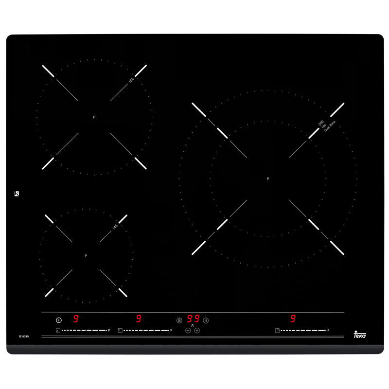 Placa inducción Teka IZ6315 - 3 Zonas (1 de 28cm), MultiSlider, Programador, Stop & Go.