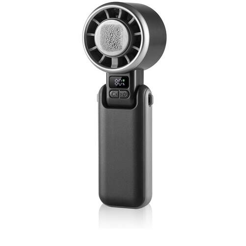 Ventilador Mano Cristal Ice Pro Negro- Bater&iacute;a 3600mAh, 5 velocidades, USB-C, Bater&iacute;a aprox. 4,5h