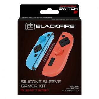 FUNDA SILICONA JOYCON BLACKFIRE SWITCH 2 AZUL/ROJO